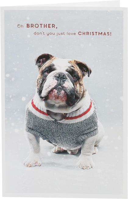 Dog Design Brother Christmas Card