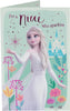 Disney Elsa Floral Design Niece Birthday Card