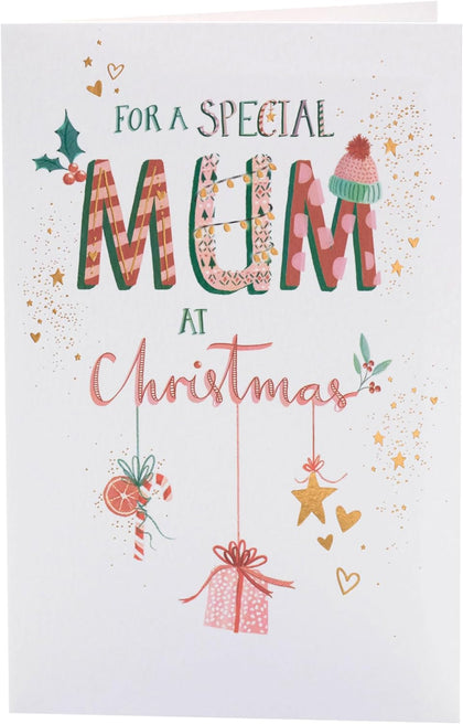 Hanging Ornaments Design Mum Christmas Card