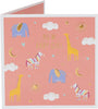 Sweet Animal Design New Baby Girl Congratulations Card