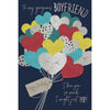 Coloured Heart Balloons Design Boyfriend Birthday Card