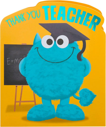 Cute Character Design Thank You Teacher Card