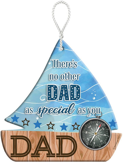 SPECIAL DAD HeartFelts Boat Shaped Hanging Plaque