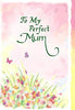 Watercolour Flowers Butterflies to My Mum Handmade Paper Open Card for Any Occasion