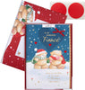 Cute Forever Friends Winter Love Design Boxed Christmas Card for Fiancé