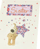 Boofle Lovely Design Holding A Big Star Sister Birthday Card