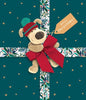 Boofle Wrapped as Gift Christmas Card