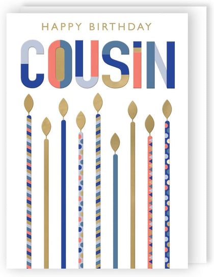 Fun Flames! Contemporary Cousin Birthday Card