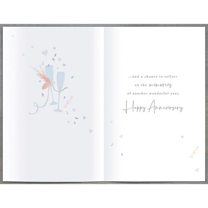 15TH CRYSTAL WEDDING ANNIVERSARY GREETINGS CARD