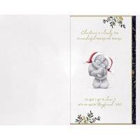 Bear And Heart In Snow Boyfriend Handmade Christmas Card