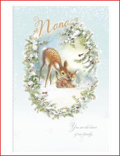 You are The Heart of Our Family Nana Christmas Card