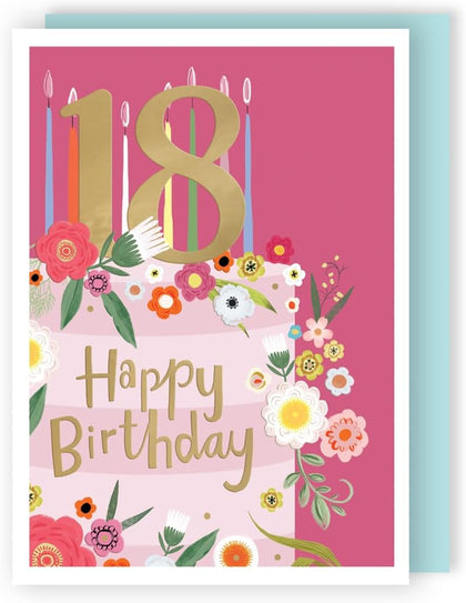 Sweet Cake Design Contemporary 18th Birthday Card