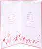 Pink & Gold Hearts Design Wife Anniversary Card