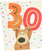 Boofle Cute Design 30th Birthday Card