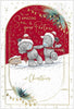 Bears Walking Hand In Hand Son And Partner Christmas Card