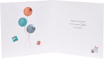 Balloons Design Dad Birthday Card