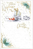 Bear In The Snow With Gift Nephew Christmas Card