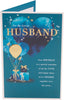 Blue Heart Design Husband Birthday Card