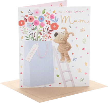 Boofle on Ladder Mum Birthday Card