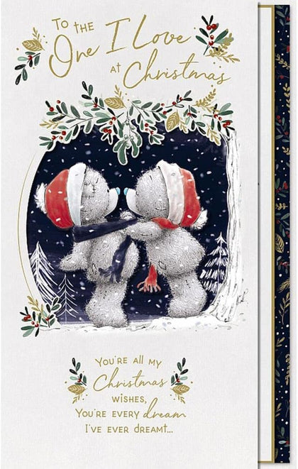 Bears Kissing One I Love Handmade Christmas Card