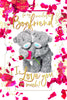 Bears With Envelope And Rose Boyfriend Birthday Keepsake Card