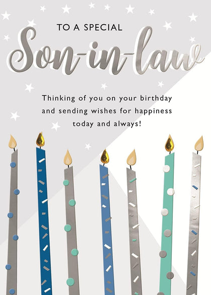 Embellished Special Son-in-Law Birthday Greeting Card