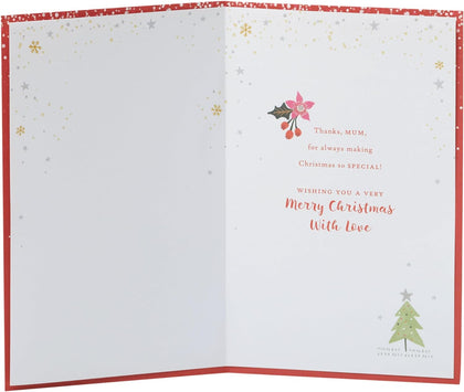 Heart Design Mum Christmas Card