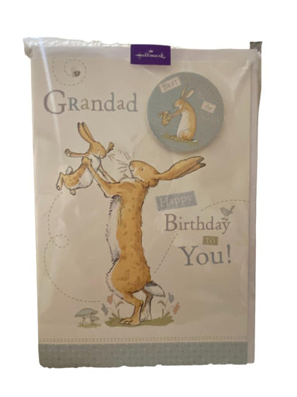 Peter Rabbit Birthday Card With Grandad Badge