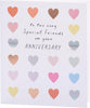 Colourful Hearts Design Anniversary Card for Special Friends