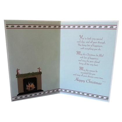 To A Dear Daughter and Son-in-law At Christmas Time Greetings Card