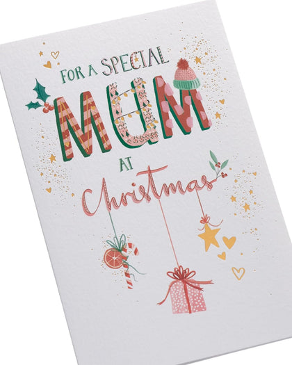 Hanging Ornaments Design Mum Christmas Card