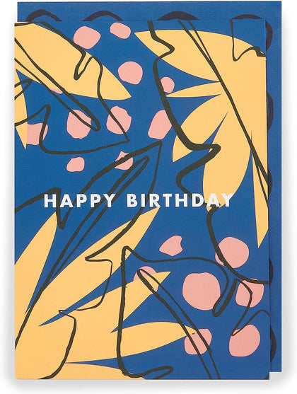 Kindred Leafy Birthday Blank Card