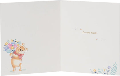 Winnie The Pooh Scroll Design Thank You Card