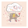 A Beautiful New Baby Girl Foil Finish Cute Design Congratulations Card