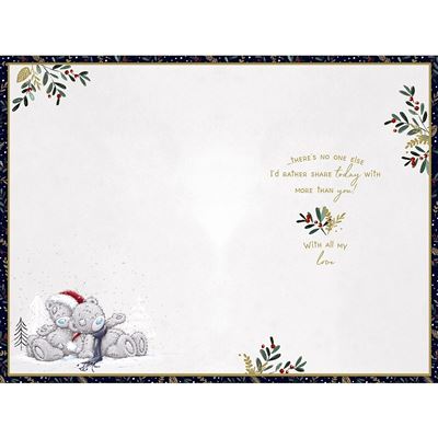 Fiancee Me to You Bear Handmade Christmas Card