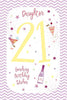 Daughter 21st Birthday Card by Wishing Well