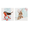 Christmas Gallery Card Pack "Robin & Bunny" Pack of 10