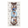 Daddy 3.5 "x 3.5" MDF Wall 3 Apertures Photo Frame