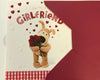 For My Lovely Girlfriend Boofle With Red Flowers Valentine's Day Card