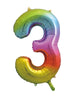 Rainbow Giant Trendies Design 3 Number Balloon