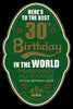 30th Birthday In The World Official Lager Funny Card