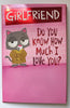 Girlfriend Valentine's Day Pop Up Card Do You Know How Much I Love You