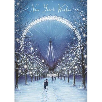 Stunning Design with Ferris Wheel New Year Card