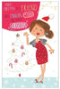 To a Fabulous Friend Cartoon Girl Design Christmas Card