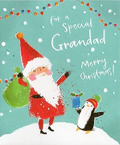 For A Special Grandad Santa Christmas Card