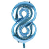 Giant Foil Light Blue 8 Number Balloon