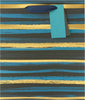 Birthday Medium Gift Bag with Blue and Gold Stripe