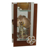 Hesita Single T lite Holder Glass Mirror Brown