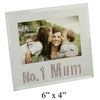 The Word No 1 Mum Mirror Effect Photo Frame