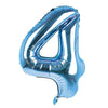 Giant Foil Light Blue 4 Number Balloon